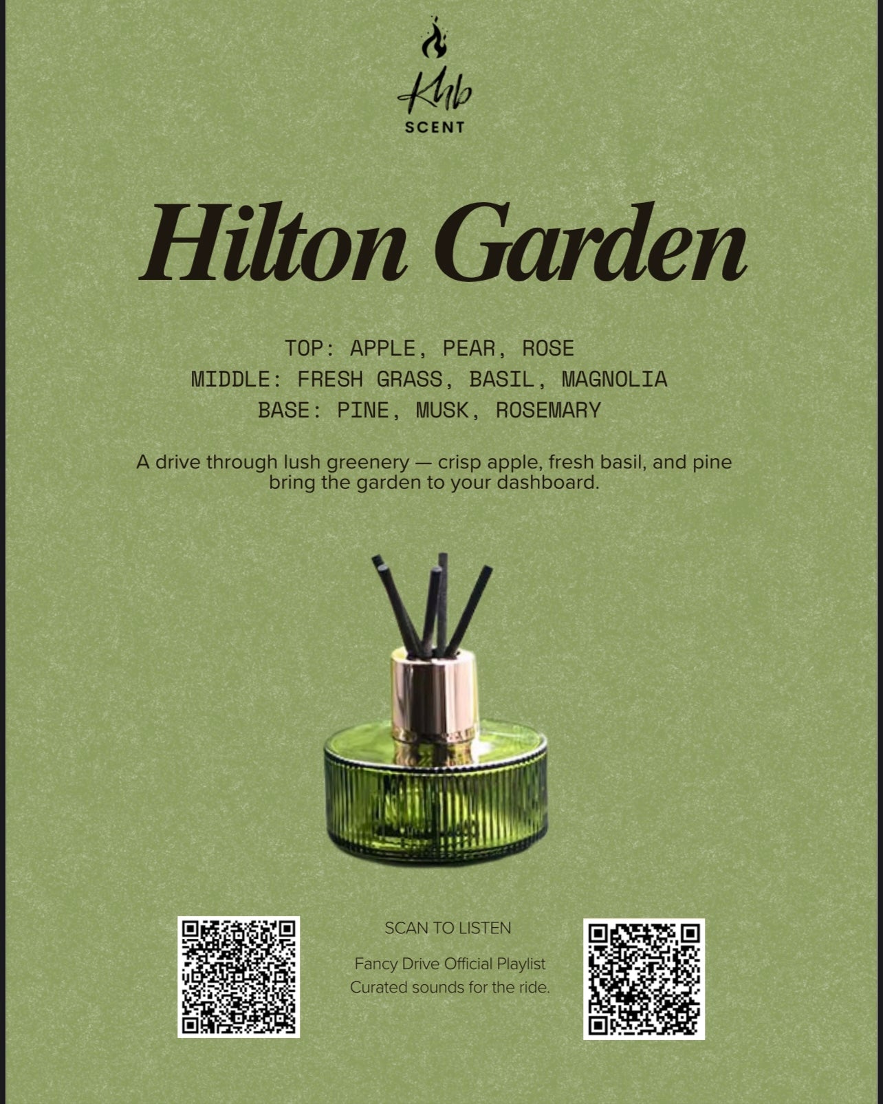 KHB SCENT FANCY DRIVE - Hilton Garden - Car Diffuser