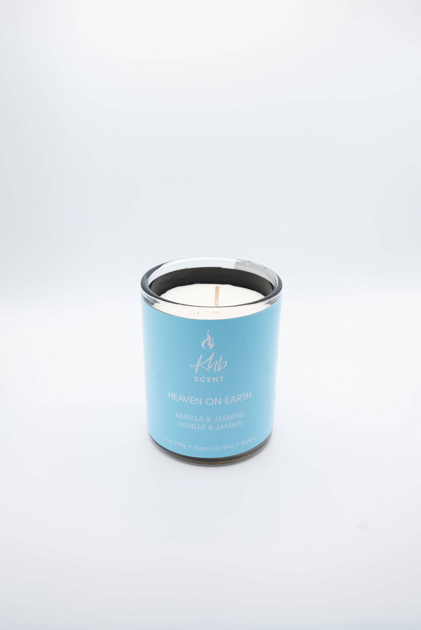 KHB Scent Heaven on Earth Vanilla Jasmine Candle Deal in a decorative jar