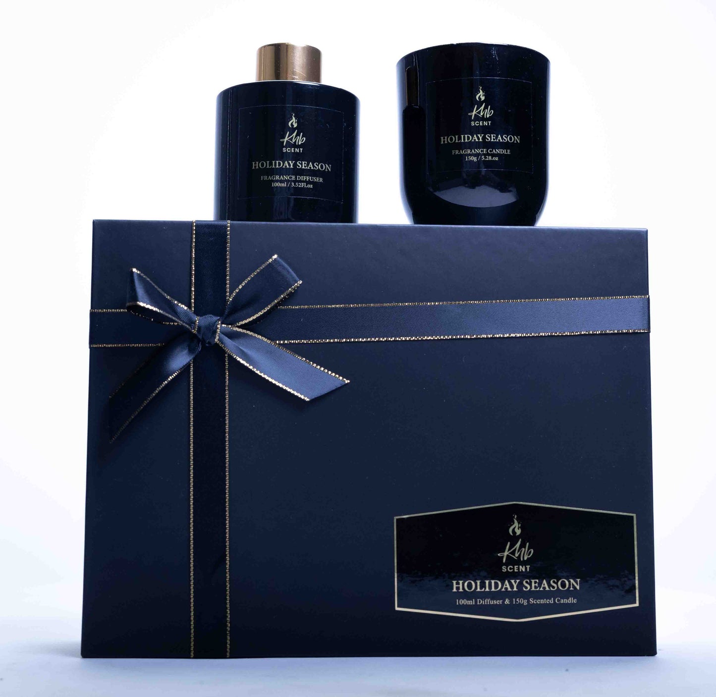 Holiday Season Shangrila Gift Set: Scented Candle & REED Diffuser in elegant packaging for festive gifting